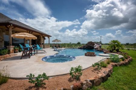 Freeform backyard swimming pool - Pulliam Pools.