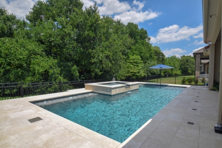 Outdoor rectangle backyard swimming pool - Pulliam Pools.