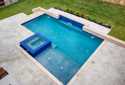 Modern Pool with just the right amount of Flair!