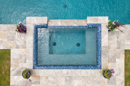 Above shot of jacuzzi.