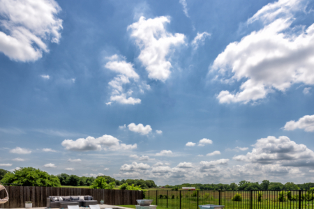 Geometric pool with seats.