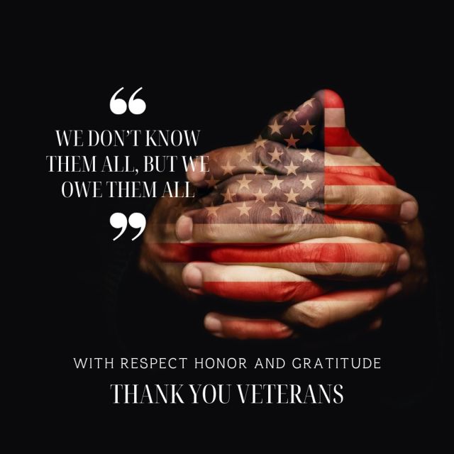 Expressing our deepest gratitude to our Veterans and their families for the immense personal sacrifices they've made for our country. We are endlessly thankful for your dedication and service.
.
.
.

#VeteransDay #HonoringOurHeroes #ThankYouVeterans