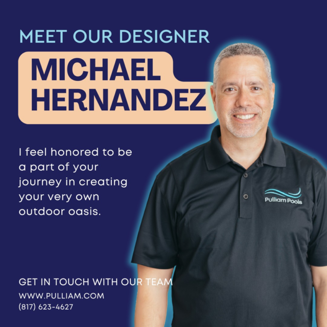 Michael brings a deep love for design and a wealth of experience in outdoor ponds, landscaping, and custom home design to Pulliam Pools. His expertise allows him to craft pool designs that seamlessly blend beauty and function, creating the perfect environment for relaxation and connection.

For Michael, pool design isn’t just about aesthetics—it’s about building spaces where families can gather, unwind, and create lasting memories.

Let him help turn your backyard vision into reality! 📞 (817) 623-4627

#PulliamPools #MeetOurDesigners #FortWorthPools #OutdoorLiving #FortWorthSwimmingPools #PoolInspiration #PoolGoals #DesignerShowcase